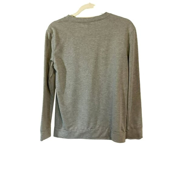 White Claws Sweatshirt "Santa Claws" Gray Crew Neck Long Sleeve Women's Sz Small - Picture 5 of 8